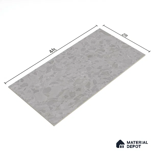 Carving Wall & Floor Tile TL 07400 Paris Stone Grey 4 ft x 2 ft Matte Finish Vitrified Tile - 9 mm | Suitable For Living Room, Bedroom, Kitchen (Sample)