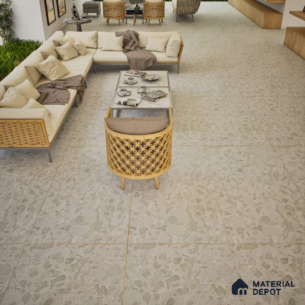 Carving Wall & Floor Tile TL 07400 Paris Stone Grey 4 ft x 2 ft Matte Finish Vitrified Tile - 9 mm | Suitable For Living Room, Bedroom, Kitchen (Sample)