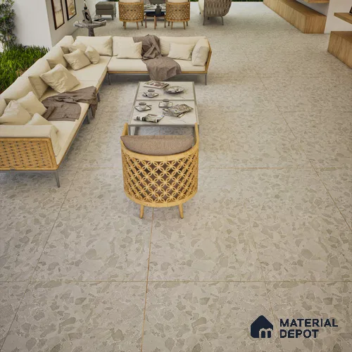 Carving Wall & Floor Tile TL 07400 Paris Stone Grey 4 ft x 2 ft Matte Finish Vitrified Tile - 9 mm | Suitable For Living Room, Bedroom, Kitchen