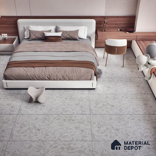 Carving Wall & Floor Tile TL 07400 Paris Stone Grey 4 ft x 2 ft Matte Finish Vitrified Tile - 9 mm | Suitable For Living Room, Bedroom, Kitchen