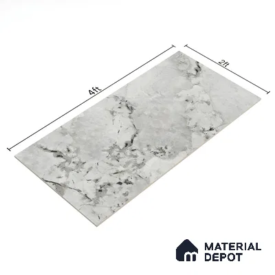 Marble Wall & Floor Tile TL 07406 Omrican Mocha 4 ft x 2 ft Matte Finish Vitrified Tile - 9 mm | Suitable For living Room, Bedroom, Kitchen (Sample)
