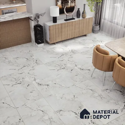Marble Wall & Floor Tile TL 07406 Omrican Mocha 4 ft x 2 ft Matte Finish Vitrified Tile - 9 mm | Suitable For living Room, Bedroom, Kitchen (Sample)