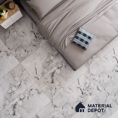 Marble Wall & Floor Tile TL 07406 Omrican Mocha 4 ft x 2 ft Matte Finish Vitrified Tile - 9 mm | Suitable For living Room, Bedroom, Kitchen (Sample)