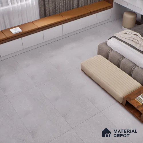 Carving Wall & Floor Tile TL 07398 Massive Grey Stone 4 ft x 2 ft Matte Finish Vitrified Tile - 9 mm | Suitable For living Room, Bedroom, Kitchen