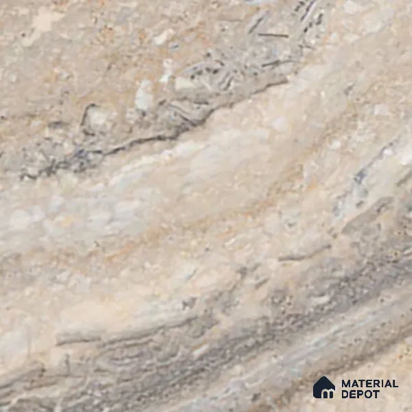 Carving Wall & Floor Tile TL 07401 Travertino Romano 4 ft x 2 ft Matte Finish Vitrified Tile - 9 mm | Suitable For Living Room, Bedroom, Kitchen