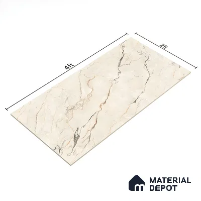 Marble Wall & Floor Tile TL 07407 Crackles 4 ft x 2 ft Matte Finish Vitrified Tile - 9 mm | Suitable For living Room, Bedroom, Kitchen