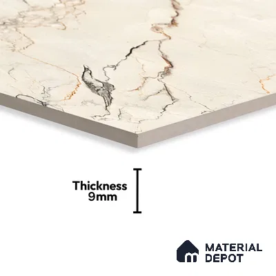 Marble Wall & Floor Tile TL 07407 Crackles 4 ft x 2 ft Matte Finish Vitrified Tile - 9 mm | Suitable For living Room, Bedroom, Kitchen
