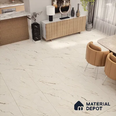 Marble Wall & Floor Tile TL 07407 Crackles 4 ft x 2 ft Matte Finish Vitrified Tile - 9 mm | Suitable For living Room, Bedroom, Kitchen