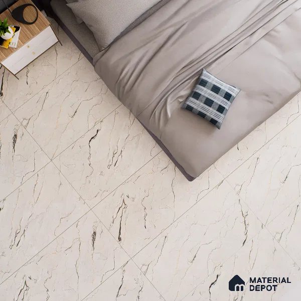Marble Wall & Floor Tile TL 07407 Crackles 4 ft x 2 ft Matte Finish Vitrified Tile - 9 mm | Suitable For living Room, Bedroom, Kitchen