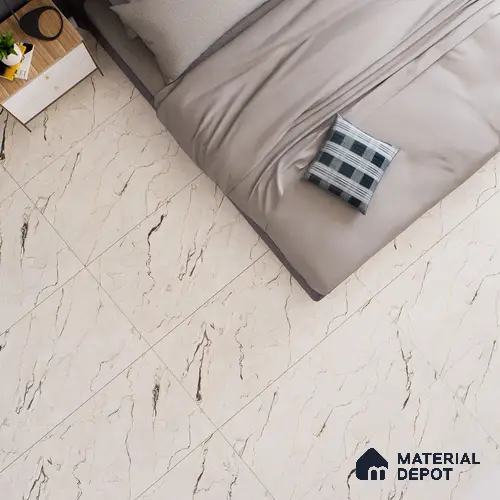Marble Wall & Floor Tile TL 07407 Crackles 4 ft x 2 ft Matte Finish Vitrified Tile - 9 mm | Suitable For living Room, Bedroom, Kitchen