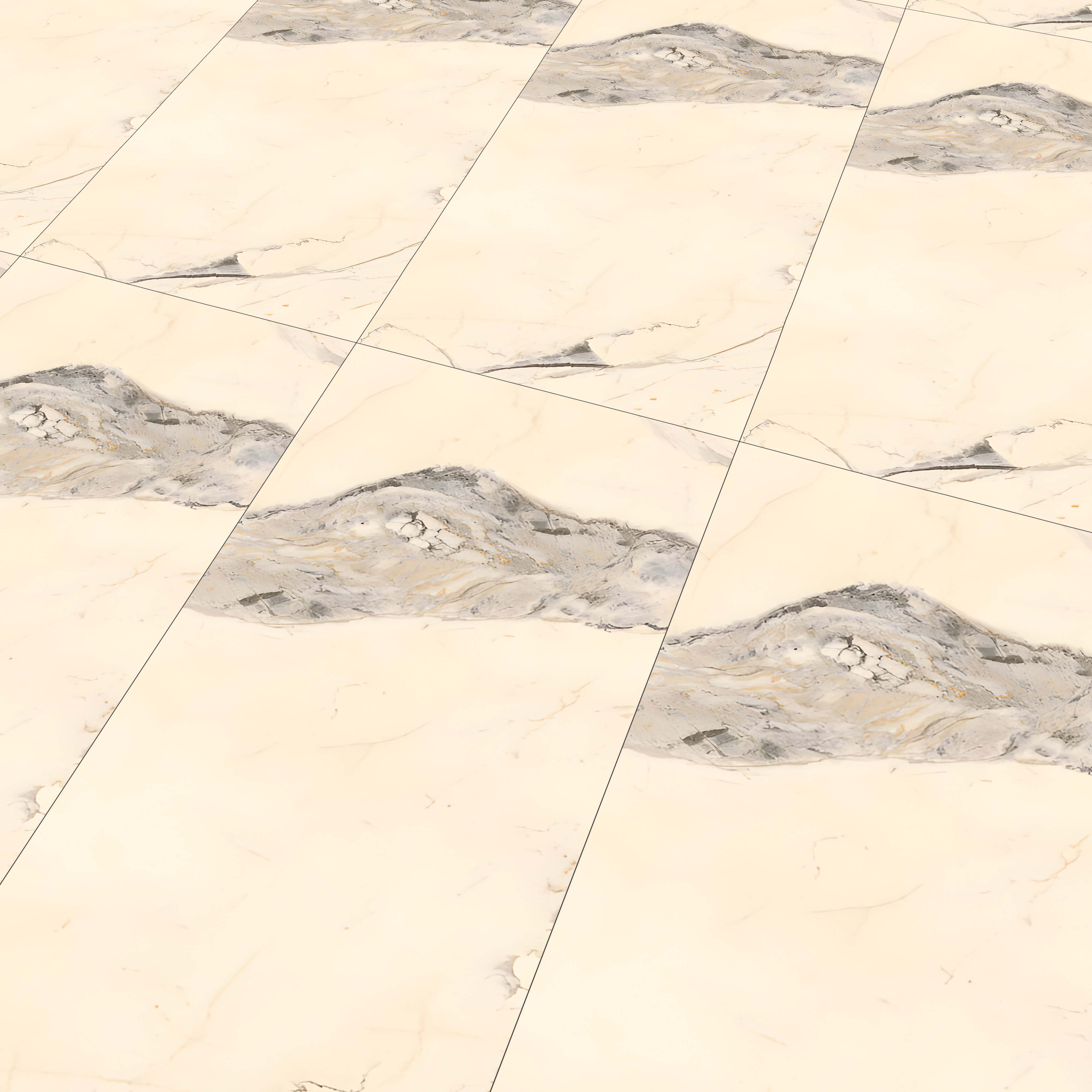 Marble Wall & Floor Tile TL 07402 Calacatta Flame 4 ft x 2 ft Matte Finish Vitrified Tile - 9 mm | Suitable For living Room, Bedroom, Kitchen (Sample)