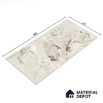 Marble Wall & Floor Tile TL 07404 Breche Breccia 4 ft x 2 ft Matte Finish Vitrified Tile - 9 mm | Suitable For living Room, Bedroom, Kitchen (Sample)