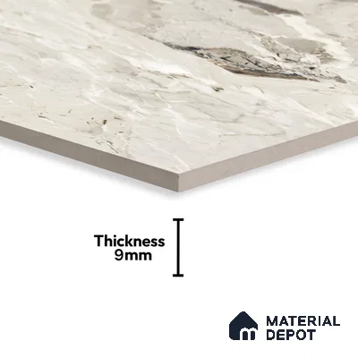 Marble Wall & Floor Tile TL 07404 Breche Breccia 4 ft x 2 ft Matte Finish Vitrified Tile - 9 mm | Suitable For living Room, Bedroom, Kitchen (Sample)