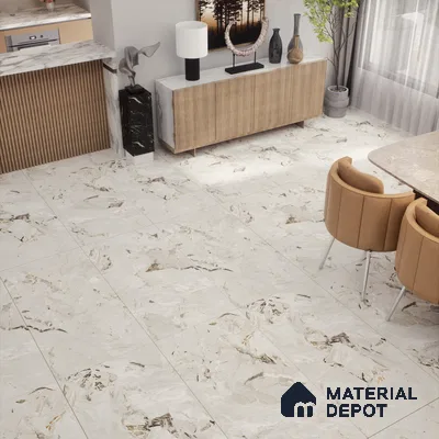 Marble Wall & Floor Tile TL 07404 Breche Breccia 4 ft x 2 ft Matte Finish Vitrified Tile - 9 mm | Suitable For living Room, Bedroom, Kitchen (Sample)