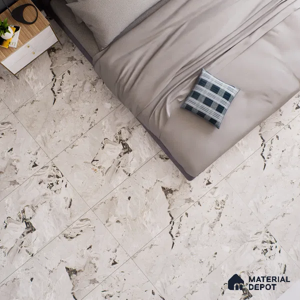 Marble Wall & Floor Tile TL 07404 Breche Breccia 4 ft x 2 ft Matte Finish Vitrified Tile - 9 mm | Suitable For living Room, Bedroom, Kitchen (Sample)