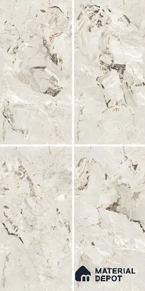 Marble Wall & Floor Tile TL 07404 Breche Breccia 4 ft x 2 ft Matte Finish Vitrified Tile - 9 mm | Suitable For living Room, Bedroom, Kitchen (Sample)