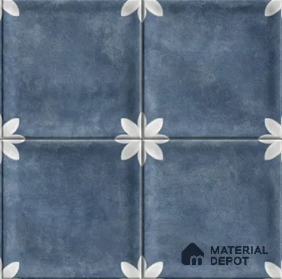 Highlighter Wall Tile TL 12966 B Clover Blue 1 ft x 1 ft Ceramic Satin Matte Finish - 10 mm | Suitable For Living Room, Dining & Bathroom Walls