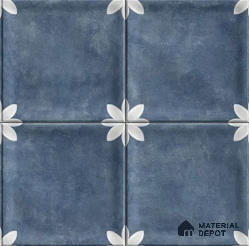 Highlighter Wall Tile TL 12966 B Clover Blue 1 ft x 1 ft Ceramic Satin Matte Finish - 10 mm | Suitable For Living Room, Dining & Bathroom Walls