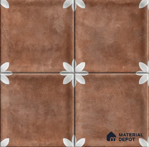 Highlighter Wall Tile TL 12966 C Clover Brown 1 ft x 1 ft Ceramic Satin Matte Finish - 10 mm | Suitable For Living Room, Dining & Bathroom Walls