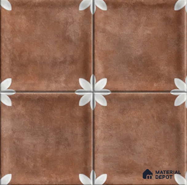 Highlighter Wall Tile TL 12966 C Clover Brown 1 ft x 1 ft Ceramic Satin Matte Finish - 10 mm | Suitable For Living Room, Dining & Bathroom Walls