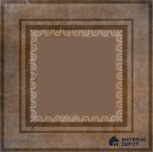 Punch Photo Frame Wall Tile TL 12965 E Baroque Brown 1 ft x 1 ft Ceramic Satin Matte Finish - 10 mm | Suitable For Living Room, Dining & Bathroom Walls