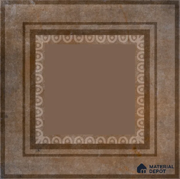 Punch Photo Frame Wall Tile TL 12965 E Baroque Brown 1 ft x 1 ft Ceramic Satin Matte Finish - 10 mm | Suitable For Living Room, Dining & Bathroom Walls