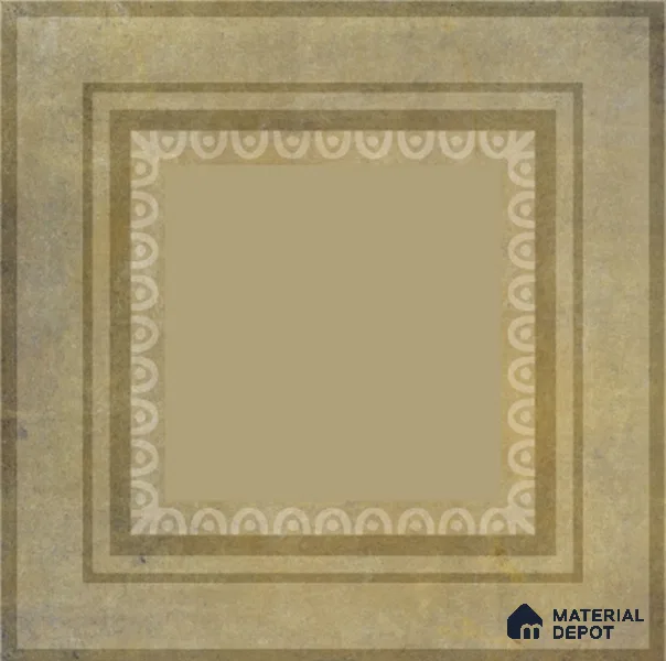 Punch Photo Frame Wall Tile TL 12965 G Baroque Sand 1 ft x 1 ft Ceramic Satin Matte Finish - 10 mm | Suitable For Living Room, Dining & Bathroom Walls