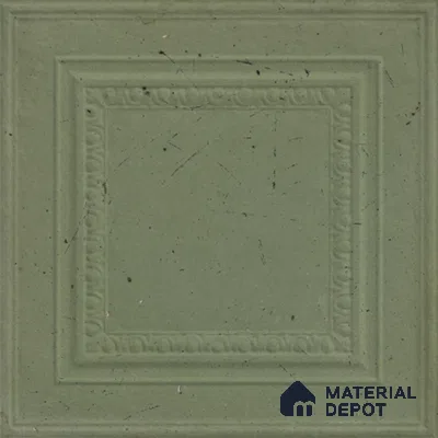 Punch Photo Frame Wall Tile TL 12965 M Baroque Olive HL 1 ft x 1 ft Ceramic Satin Matte Finish - 10 mm | Suitable For Living Room, Dining & Bathroom Walls