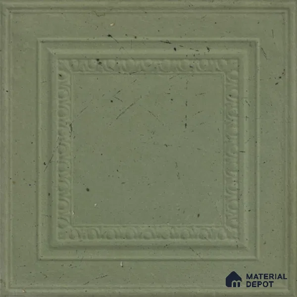 Punch Photo Frame Wall Tile TL 12965 M Baroque Olive HL 1 ft x 1 ft Ceramic Satin Matte Finish - 10 mm | Suitable For Living Room, Dining & Bathroom Walls