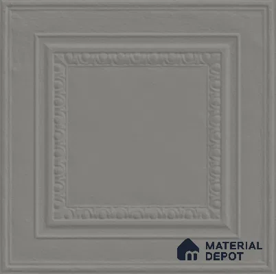 Punch Photo Frame Wall Tile TL 12965 C Baroque Grey 1 ft x 1 ft Ceramic Satin Matte Finish - 10 mm | Suitable For Living Room, Dining & Bathroom Walls