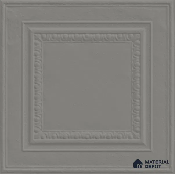 Punch Photo Frame Wall Tile TL 12965 C Baroque Grey 1 ft x 1 ft Ceramic Satin Matte Finish - 10 mm | Suitable For Living Room, Dining & Bathroom Walls