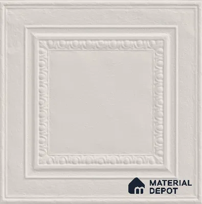 Punch Photo Frame Wall Tile TL 12965 Baroque Blanco 1 ft x 1 ft Ceramic Satin Matte Finish - 10 mm | Suitable For Living Room, Dining & Bathroom Walls