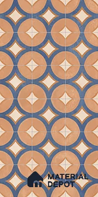 Patterned Wall Tile TL 10124 Fondant Cotto Decor 1 4 ft x 2 ft Vitrified Matte Finish Tile - 9 mm | Suitable For Kitchen, Bathroom Walls and Backsplashes