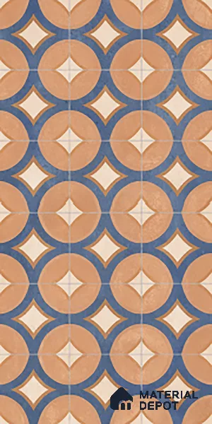Patterned Wall Tile TL 10124 Fondant Cotto Decor 1 4 ft x 2 ft Vitrified Matte Finish Tile - 9 mm | Suitable For Kitchen, Bathroom Walls and Backsplashes