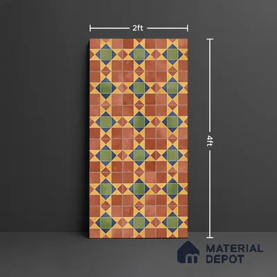 Patterned Wall Tile TL 10125 Antiqua Decor 4 ft x 2 ft Vitrified Matte Finish Tile - 9 mm | Suitable For Kitchen, Bathroom Walls and Backsplashes