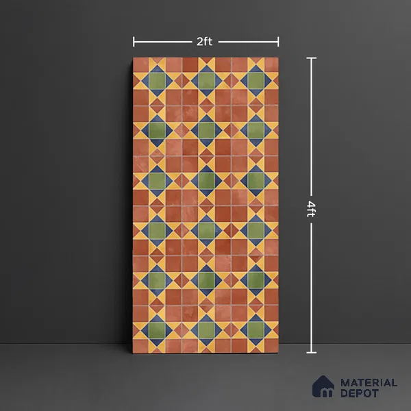 Patterned Wall Tile TL 10125 Antiqua Decor 4 ft x 2 ft Vitrified Matte Finish Tile - 9 mm | Suitable For Kitchen, Bathroom Walls and Backsplashes