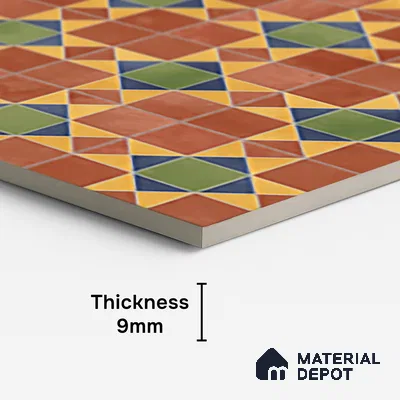 Patterned Wall Tile TL 10125 Antiqua Decor 4 ft x 2 ft Vitrified Matte Finish Tile - 9 mm | Suitable For Kitchen, Bathroom Walls and Backsplashes