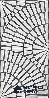 Wall Tile TL 10122 Cemento Brick Nero 4 ft x 2 ft Vitrified Matte Finish Tile - 9 mm | Suitable For Kitchen, Bathroom Walls and Backsplashes