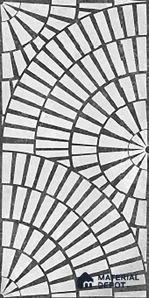 Wall Tile TL 10122 Cemento Brick Nero 4 ft x 2 ft Vitrified Matte Finish Tile - 9 mm | Suitable For Kitchen, Bathroom Walls and Backsplashes
