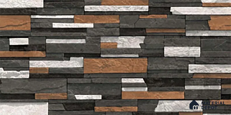 Lines Mix Metrix 600x300 mm Matte Finish Wall Cladding Glaze Vitrified Wall Tile - 6 mm (Sample)