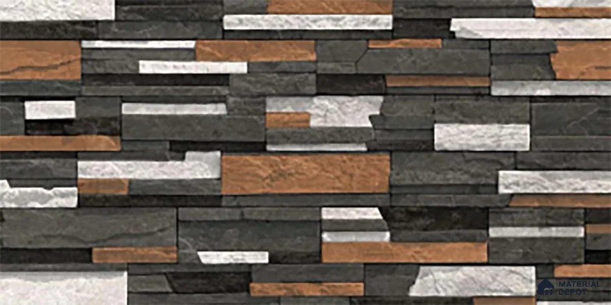 Lines Mix Metrix 600x300 mm Matte Finish Wall Cladding Glaze Vitrified Wall Tile - 6 mm (Sample)