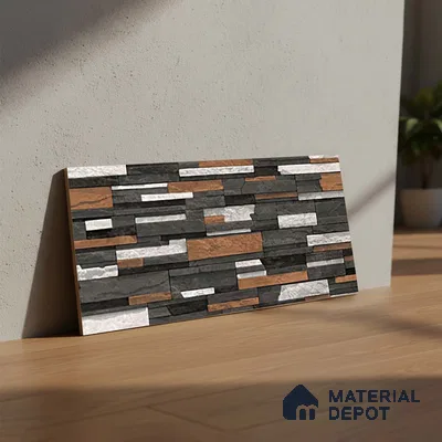 Lines Mix Metrix 600x300 mm Matte Finish Wall Cladding Glaze Vitrified Wall Tile - 6 mm (Sample)