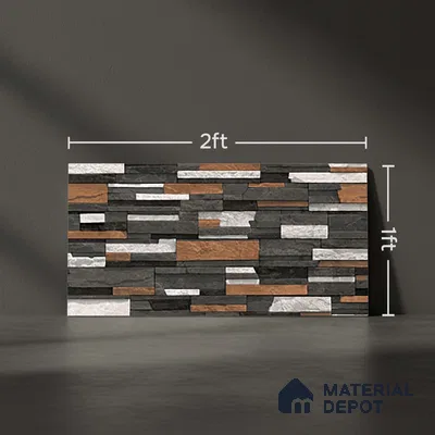Lines Mix Metrix 600x300 mm Matte Finish Wall Cladding Glaze Vitrified Wall Tile - 6 mm (Sample)