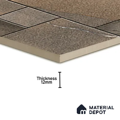 Parking Floor Tile TL 07560 Walnut Smoke | 16 x 16 inch | Anti Skid Matte Finish Heavy Duty Vitrified Tile - 12 mm | Suitable For High Traffic Areas, Terrace, Balcony | Pattern Alignment May Vary | 2-3 mm Spacer is Mandatory