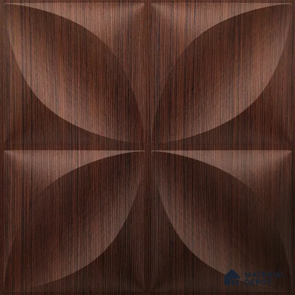 Brown Butterfly PVC Matte Finish 3D Wall Panel | 20 in x 20 in | Walnut Wood - 15 mm | Suitable for Dining, Feature Wall & TV Unit | Width is Subjected to 5% Variation