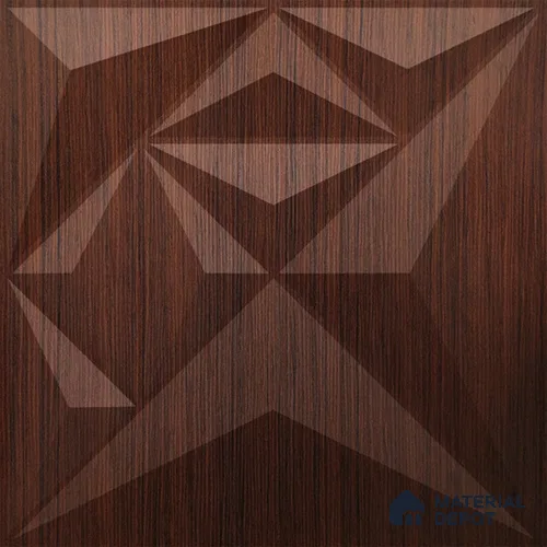 Brown Diamond PVC Matte Finish 3D Wall Panel | 20 in x 20 in | Walnut Wood - 15 mm | Suitable for Dining, Feature Wall & TV Unit | Width is Subjected to 5% Variation