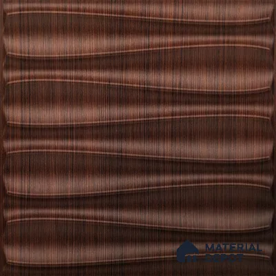 Brown Dune PVC Matte Finish 3D Wall Panel | 20 in x 20 in | Walnut Wood - 15 mm | Suitable for Dining, Feature Wall & TV Unit | Width is Subjected to 5% Variation