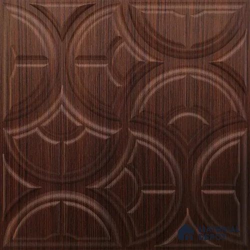 Brown Luna PVC Matte Finish 3D Wall Panel | 20 in x 20 in | Walnut Wood - 15 mm | Suitable for Dining, Feature Wall & TV Unit | Width is Subjected to 5% Variation
