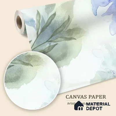 Water Colors Blue Splash Customized Floral Wallpaper - Canvas