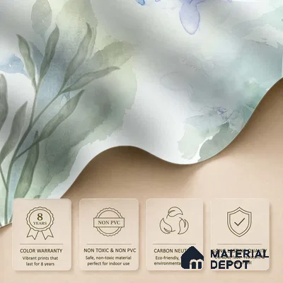 Water Colors Blue Splash Customized Floral Wallpaper - Canvas